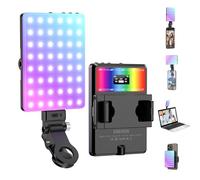 ENEGON Luz Selfie RGB para Móvil, Luz De Video RGB 360° Color Completo con 24 Efectos, 78 LED 2000mAh Recargable, CRI 95+ y CCT 2500K - 9000K, Luz Clip Portátil para Móvil/Tablet/Portátil/Streaming