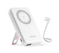 ENEGON Magnetic Power Bank, 10000 Wireless Charger, Zinc Alloy Stand, 30W Max Fast Charging, Built-in USB-C Cable & Stand, for iPhone 17/16/15/14/13/13 Pro / 13 Pro Max / 12/12 Pro and 12 Pro Max Seri