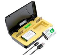 ENEGON NP-BX1 batería (2 X 1380mAh) + Cargador LCD con Almacenamiento (SD) para Sony NP-BX1 y ZV-1/ZV-1 II, DSC-RX100, DSC-RX100 VII/Vi/V/IV/III/II/VA (M7-M2), HDR-CX405, FDR-X3000, HX300