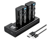 ENEGON NP-F550 Batería de Repuesto y Smart LED Cargador Dual USB para NP-F980 NP-F970 NP-F960 NP-F950 NP-F930 NP-F770 NP-F750 NP-F570 NP-F550