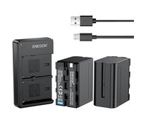 ENEGON NP-F970 - Batería (8400 mAh, 2 unidades) y kit cargador LCD compatible con Sony NP-F970 NP-F930 NP-F950 NP-F960 NP-F980, batería de la cámara