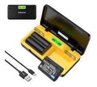 ENEGON NP-W235 - Cargador rápido con batería dual (2 x 2600 mAh) para X-T5, X-T4, GFX100 II, GFX100S II, GFX 100S, GFX 50S II, GFX100RF, VG-XT4 y X-H2S,X-H2 y X-S20