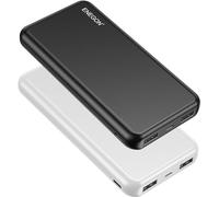 ENEGON Power Bank 10000 mAh Pack of 2, Slim Small But Strong External Mobile Phone Batteries, USB C Input and Output Power Bank, Portable Charger with 3 Ports Compatible with iPhone 17/16/15, Samsung,
