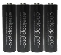 Eneloop 0B-EYUA-4XDI Pro AA Batería Recargable precargada Ni-MH de Alta Capacidad con Soporte, Paquete de 4