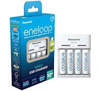 Eneloop basic cargador usb, para 2 o 4 pilas recargables aa/aaa, 10h d