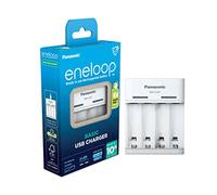 eneloop Basic Cargador USB, para 2 o 4 Pilas Recargables AA/AAA, 10h de Tiempo de Carga, 6 Funciones de Seguridad