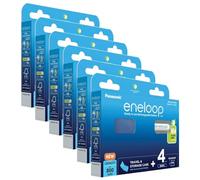 Eneloop - Lote de 6 pilas recargables (4 pilas Ni-MH Micro AAA 800 mAh, incluye caja de almacenamiento