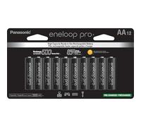 eneloop Panasonic BK-3HCCA12FA Pro AA - Baterías Recargables precargadas Ni-MH de Alta Capacidad, Paquete de 12 baterías