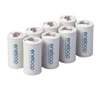 Eneloop Panasonic BQ-BS2E8SA C Sally Adaptadores de batera para usar con NI-MH Recargable AA Battery Celdas 8 Pack