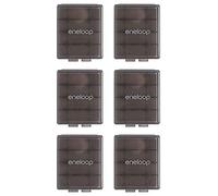 Eneloop Panasonic BQ-CASEK6SA Pro - Fundas de Almacenamiento para batería con Capacidad de batería 4AA o 5AAA, Color Gris obsidiana (Paquete de 6)