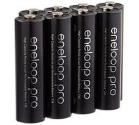 Eneloop Pro AA de Alta Capacidad Ni-MH 2500 mAh (min. 2450 mAh batería Recargable con Soporte (precargadas) Pack de 8