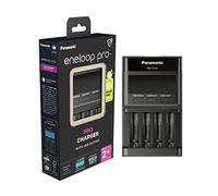eneloop Pro Cargador Pro, para 1-4 Pilas Recargables AA/AAA, 2h de Tiempo de Carga, 10 Funciones de Seguridad