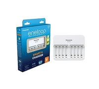 eneloop Smart 8 Cargador, para 1-8 Pilas Recargables AA/AAA, 5h de Tiempo de Carga, 9 Funciones de Seguridad