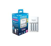 eneloop SmartPlus. Cargador para 1 a 4 pilas AA/AAA Ni-MH con 4 pilas eneloop AA/Mignon de capacidad mejorada y 10 funciones de seguridad.