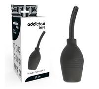 Enema Anal Negro 250 ml con Pera Squeeze - Higiene Íntima Unisex, Boquilla Curva Suave y Flexible, Fácil de Usar y Limpiar, Material Hipoalergénico, Ideal para Viaje y Principiantes