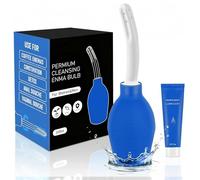 Enema Bulbo 310ml, Lavativas Anales Ducha Vaginal de Silicona para Limpieza de Colon en Hombres y Mujeres（Azul）