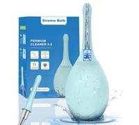 Enema Bulbo Anti-Reflujo, Enemas Lavados Puede Conectarse al Tubo de la Ducha, Ducha Enema aliviar el estreñimiento para Limpieza de Colon en Hombres y Mujere (Azure 245ml)