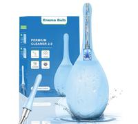 Enema Bulbo Anti-Reflujo, Enemas Lavados Puede Conectarse al Tubo de la Ducha, Ducha Enema aliviar el estreñimiento para Limpieza de Colon en Hombres y Mujere (Azul Claro 245ml)