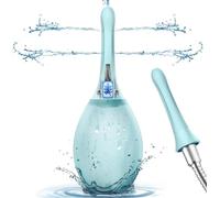 Enema Bulbo Anti-Reflujo, Enemas Lavados Puede Conectarse al Tubo de la Ducha, Ducha Enema aliviar el estreñimiento para Limpieza de Colon en Hombres y Mujere (Azure 245ml)