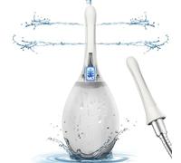 Enema Bulbo Anti-Reflujo, Enemas Lavados Puede Conectarse al Tubo de la Ducha, Ducha Enema aliviar el estreñimiento para Limpieza de Colon en Hombres y Mujere (Blanco 245ml)