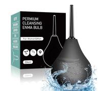 Enema Bulbo de 224ml,Enema para limpieza, Limpiador para Anal y Vaginal, Ducha Vaginal de Silicona, Forma rápida de aliviar el estreñimiento para Limpieza de Colon en Hombres y Mujeres (Negro)