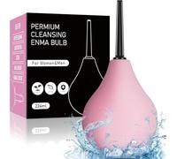 Enema Bulbo de 224ml,Enema para limpieza, Limpiador para Anal y Vaginal, Ducha Vaginal de Silicona, Forma rápida de aliviar el estreñimiento para Limpieza de Colon en Hombres y Mujeres (Rose)