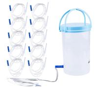 Enema completo para limpieza intestinal, kit de cubo de enema de 1200 ml, irrigador para limpieza intestinal en equipamiento completo, incluye 1 catéter + 10 puntas de catéter de 25 cm, juego de enema