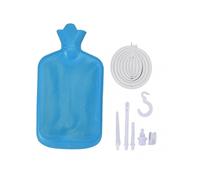 Enema Kit with 2L Enema Bag 5.0ft Long Silicone Hose Controlled Water Flows Professional Enema Bag Kit for Health Care Blue
