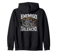 Enemigo del Silencio Grafico Bateria Diseno De Percusion Sudadera con Capucha