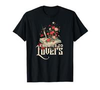 Enemigos a los amantes Lector de libros Rosas Bookish Booktok Retro Camiseta