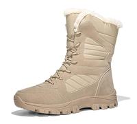 ENEN Bottes de Neige Imperméable Femme Homme 35-44, Bottes Femme Hiver Fourré Antidérapantes Semelle en Caoutchouc Chaude Confortable pour Extérieur, Randonnée (2481 Caqui,37)