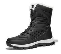 ENEN Bottes de Neige Imperméable Femme Homme 35-44, Bottes Femme Hiver Fourré Antidérapantes Semelle en Caoutchouc Chaude Confortable pour Extérieur, Randonnée (2481 Negro,36)