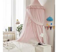 ENEN Dosel para Cama con Volantes Infantil Niñas, Dosel de Cama Cúpula Doble Capa con Mosquitera, Princesa Tienda para Juego, Lectura, Dormitorio Infantil, Vestidor, Altura 270 cm (Rosa Claro)