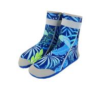 ENEN Escarpines Niño Niña Zapatillas de Agua Bebé Zapatos de Playa Antideslizante Secado Rápido Cangrejeras para Piscine Río Mar Vacaciones (Hojas Azules,25)