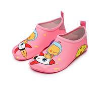 ENEN Escarpines Niño Niña Zapatillas de Agua Bebé Zapatos de Playa Antideslizante Secado Rápido Cangrejeras para Piscine Río Mar Vacaciones (3407 Cohete Rojo,25)