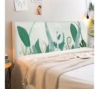 ENEN Funda Cabecero Cama Elástica Cubierta Patrón de Alce para Cabecero de Cama Lavable Universal Todo Incluido Cubre Protectora de Cabeceros para Cama Doble Bed (160cm,Hojas Verdes)