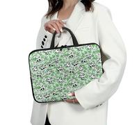 ENEN Funda Portatil 10-17 Pulgadas, Impresión de Panda Funda Portatil Impermeable, Funda Protectora Maletin Portatil (10 Pulgadas,Verde)