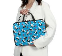 ENEN Funda Portatil 10-17 Pulgadas, Impresión de Panda Funda Portatil Impermeable, Funda Protectora Maletin Portatil (12 Pulgadas,Azul 3)