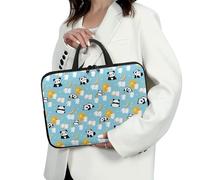 ENEN Funda Portatil 10-17 Pulgadas, Impresión de Panda Funda Portatil Impermeable, Funda Protectora Maletin Portatil (10 Pulgadas,Azul)