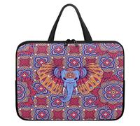 ENEN Funda Portatil Estampado Conejo, Funda Portatil 3D Elefante Bohemio 10-17 Pulgada Bolsas para Ordenador con Asa para Trabajar, Estudiar (Azul-Rosa 1,15’’)