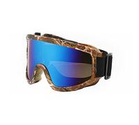 ENEN Gafas de Esqui para Hombre Mujer, 100% Protección UV Snowboard Nieve Espejo OTG Viento Antivaho Gafas Esqui para Esquiar Snowboard Deportes de Invierno (A)