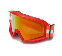 ENEN Gafas de Esqui para Hombre Mujer, 100% Protección UV Snowboard Nieve Espejo OTG Viento Antivaho Gafas Esqui para Esquiar Snowboard Deportes de Invierno (C2 Naranja)