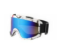 ENEN Gafas de Esqui para Hombre Mujer, 100% Protección UV Snowboard Nieve Espejo OTG Viento Antivaho Gafas Esqui para Esquiar Snowboard Deportes de Invierno (D)