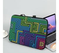 ENEN Impresión de Geometría Funda Portatil 10-17 Pulgadas, Funda Portatil Impermeable, Funda Protectora Maletin Portatil (Laberinto,17 Pulgadas)