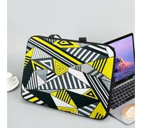 ENEN Impresión de Geometría Funda Portatil 10-17 Pulgadas, Funda Portatil Impermeable, Funda Protectora Maletin Portatil (Amarillo Gris,17 Pulgadas)