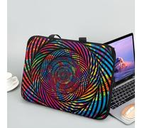 ENEN Impresión de Geometría Funda Portatil 10-17 Pulgadas, Funda Portatil Impermeable, Funda Protectora Maletin Portatil (Redondo,13 Pulgadas)