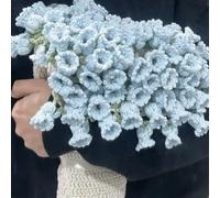 ENEN Manta de Ramo de Ganchillo, Hecha a Mano Crochet Flowers Rose Bouquet Floral Blanket, Romántica con Ramo de Rosas,Regalo para El Día de La Madre (Lirio de los Valles,80cm)