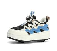 ENEN Zapatillas con Ruedas Niña Niños, Transpirable Zapatos con Ruedas para Niñas Niño, 30-40 EU Zapatillas Patines, Verano Multifuncionales Bambas (Azul Cielo,39)