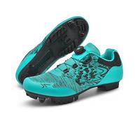 ENEN Zapatillas de Ciclismo para Hombre Mujer, MTB Zapatos Bicicleta de Montaña Compatibles con Look SPD Lock, Estampado de Leopardo Unisex Zapatillas de Bicicleta de Montaña