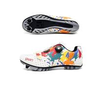 ENEN Zapatillas de Ciclismo para Hombre Mujer, MTB Zapatos Bicicleta de Montaña Compatibles con Look SPD Lock, Unisex Color Sólido Zapatillas de Bicicleta de Carretera